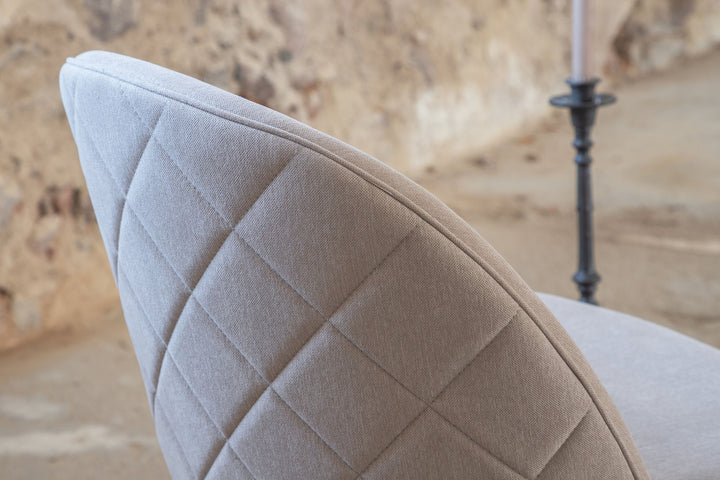 Venture Home Velvet Stitches Chair 2-pack - Black / Beige Fabric (Polyester Linen)