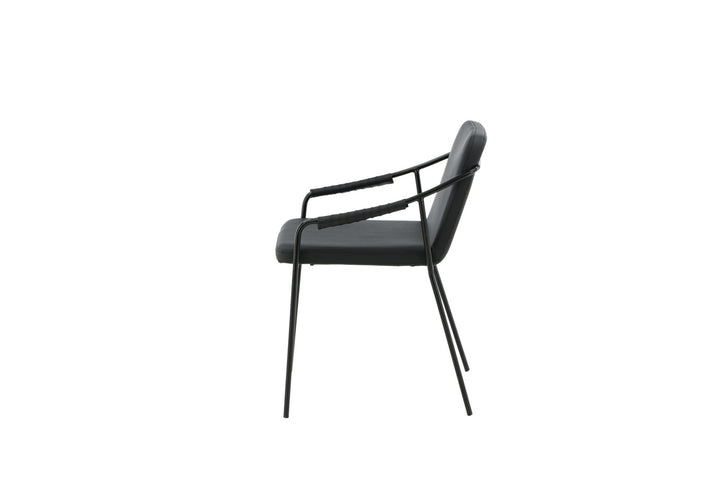 Venture Home Tvist Chair 2-pack - Black / Black PU