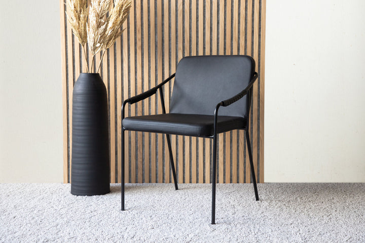 Venture Home Tvist Chair 2-pack - Black / Black PU