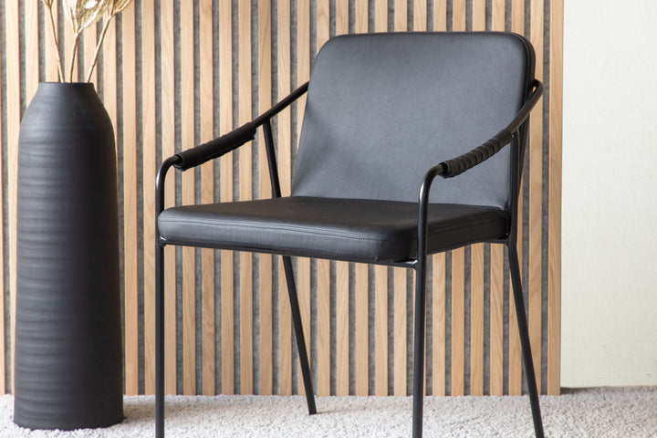 Venture Home Tvist Chair 2-pack - Black / Black PU