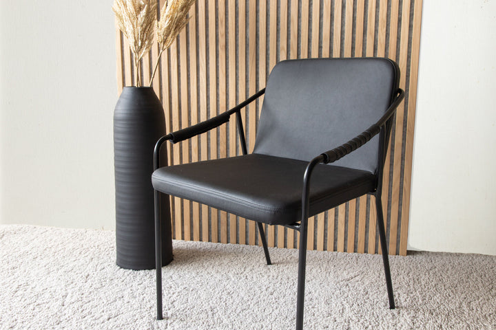 Venture Home Tvist Chair 2-pack - Black / Black PU