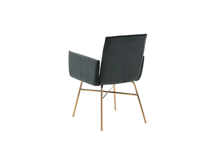 Venture Home Petra Chair - Distressed Copper / Black Velvet