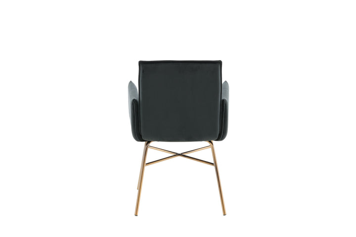 Venture Home Petra Chair - Distressed Copper / Black Velvet