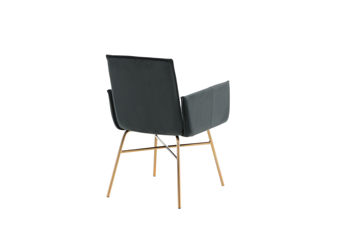 Venture Home Petra Chair - Distressed Copper / Black Velvet
