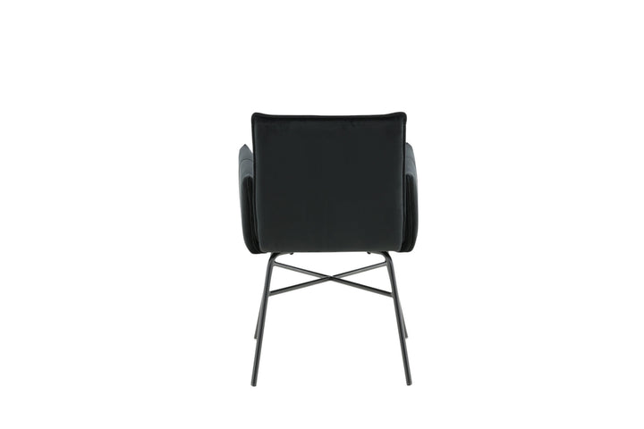 Venture Home Petra Chair - Black / Black Velvet