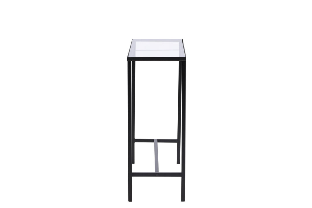 Venture Home Dipp Side Table - Black  / Clear glass