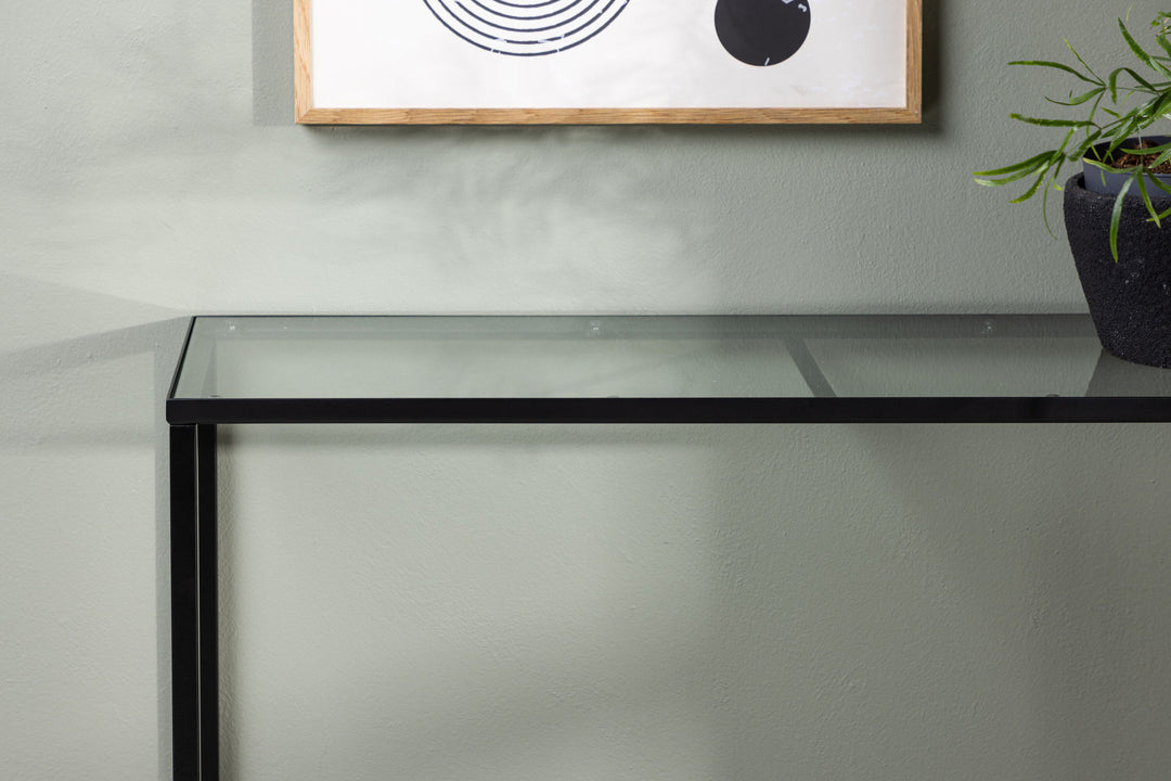 Venture Home Dipp Side Table - Black  / Clear glass