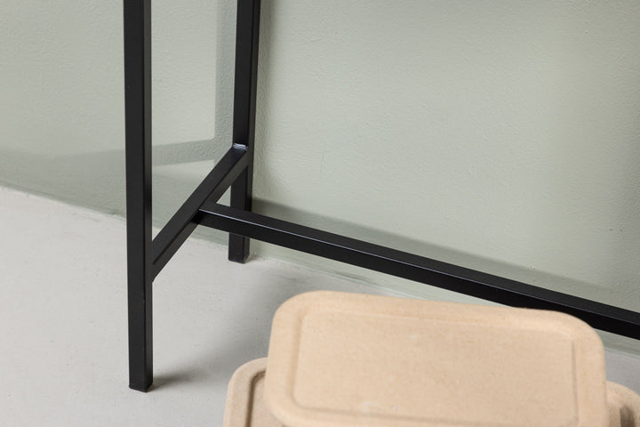 Venture Home Dipp Side Table - Black  / Clear glass