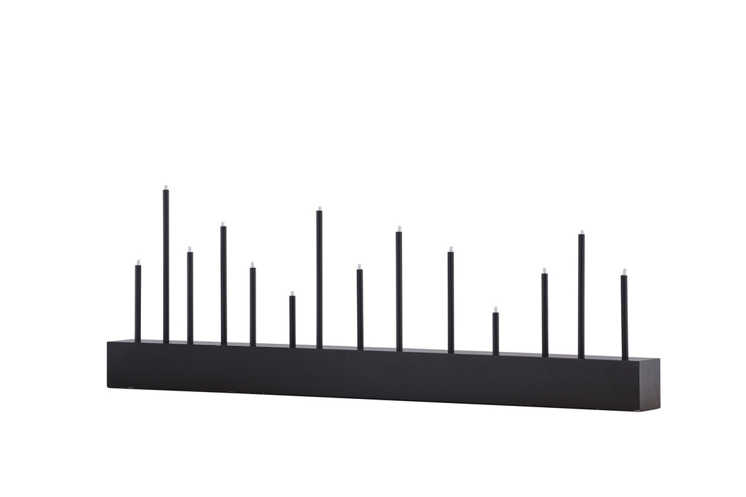 Venture Home Kungsberget 77cm Table Lamp - Black wood  /  Black Metal