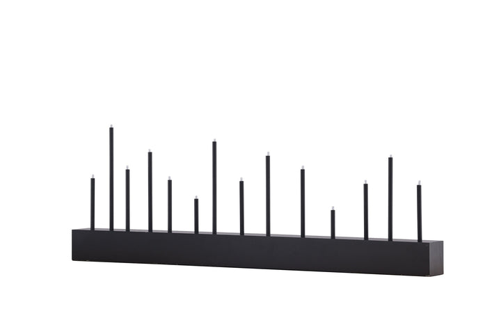 Venture Home Kungsberget 77cm Table Lamp - Black wood  /  Black Metal