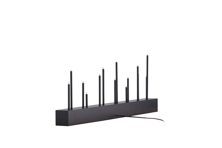 Venture Home Kungsberget 77cm Table Lamp - Black wood  /  Black Metal