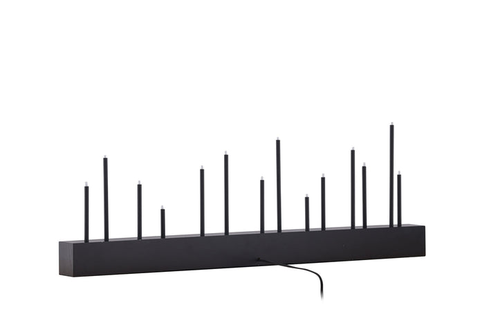 Venture Home Kungsberget 77cm Table Lamp - Black wood  /  Black Metal