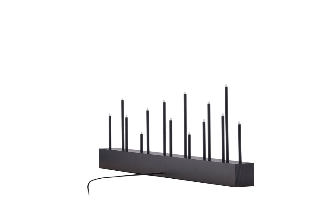 Venture Home Kungsberget 77cm Table Lamp - Black wood  /  Black Metal