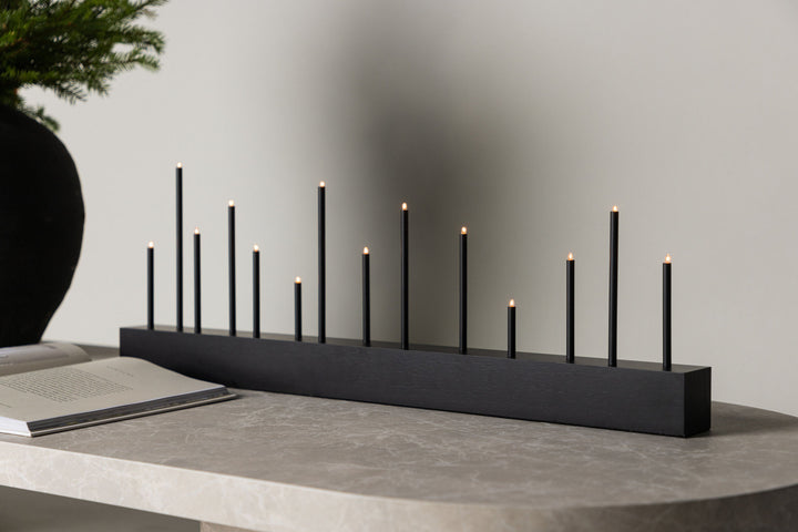 Venture Home Kungsberget 77cm Table Lamp - Black wood  /  Black Metal