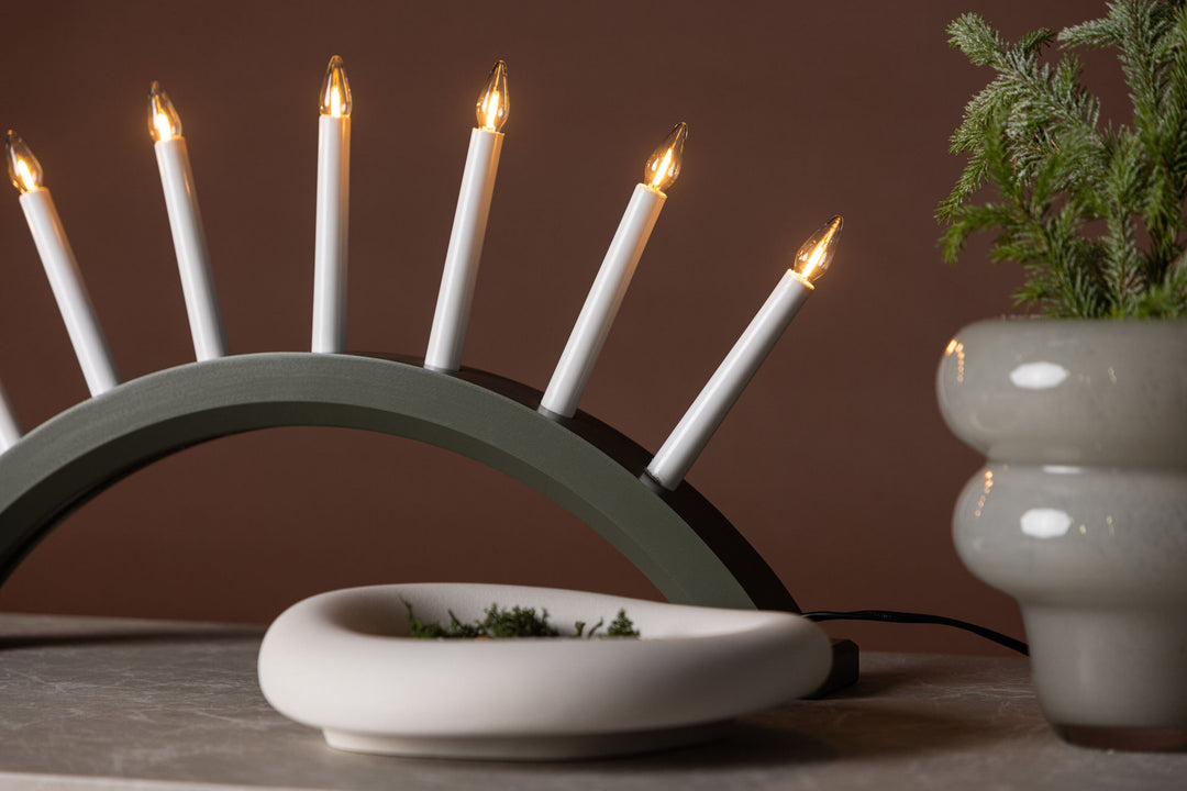 Venture Home Kebnekaise 55cm Table Lamp - Green /  White
