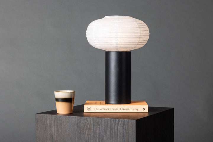 Venture Home Hovfjället 25cm Table Lamp - Black /  Rice Paper