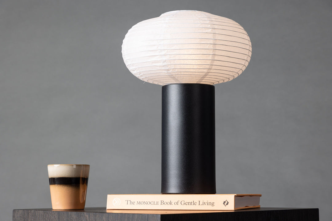 Venture Home Hovfjället 25cm Table Lamp - Black /  Rice Paper