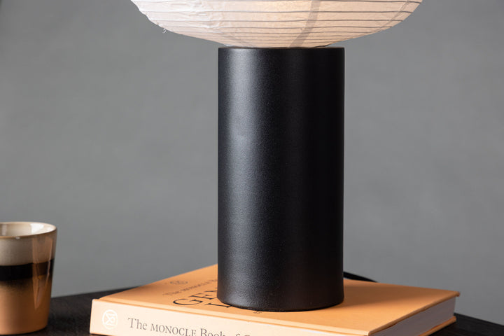 Venture Home Hovfjället 25cm Table Lamp - Black /  Rice Paper