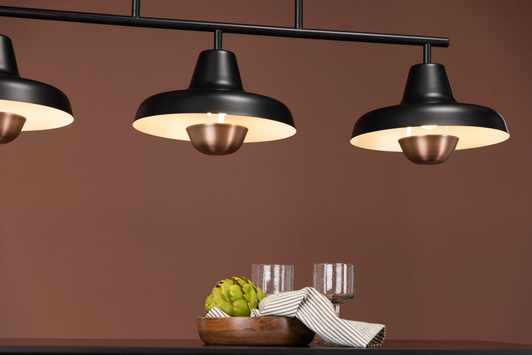 Venture Home Stöten  Pendant Lamp - Matte Black /  Metal, Copper  finish