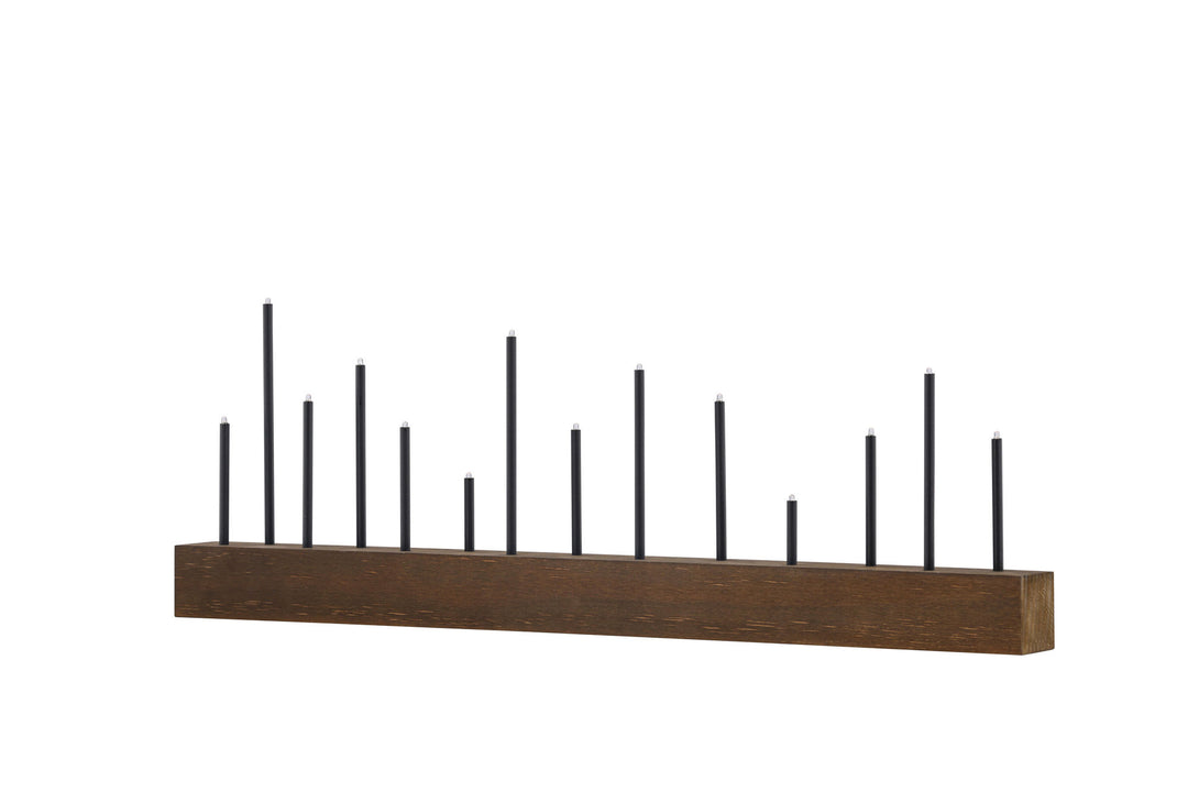 Venture Home Kungsberget 77cm Table Lamp - Walnut  /  Black Metal