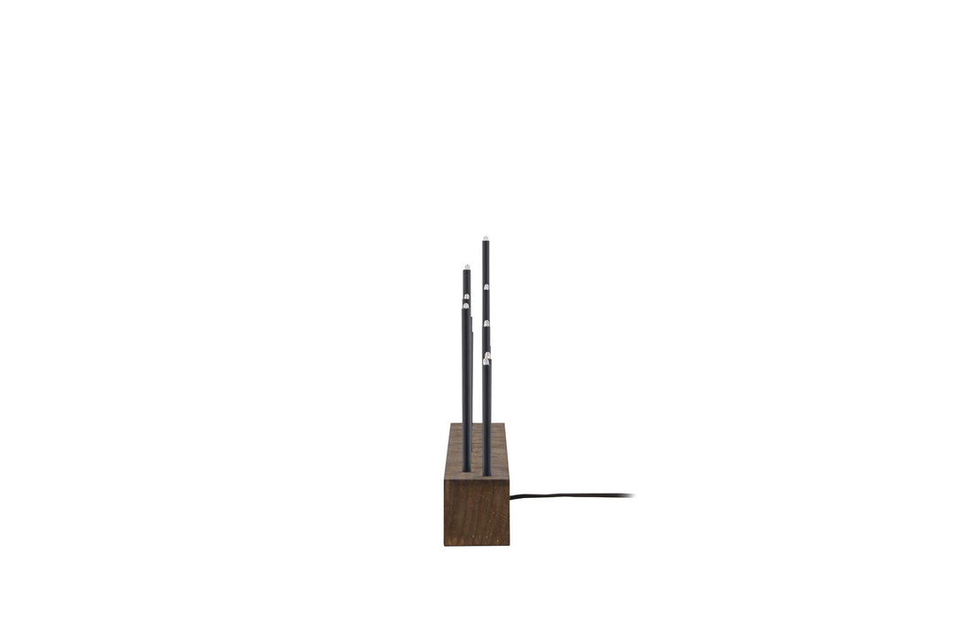 Venture Home Kungsberget 77cm Table Lamp - Walnut  /  Black Metal