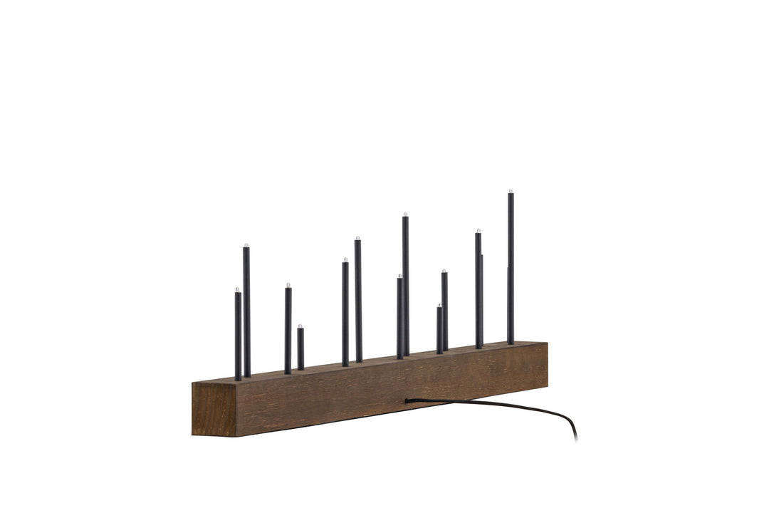 Venture Home Kungsberget 77cm Table Lamp - Walnut  /  Black Metal