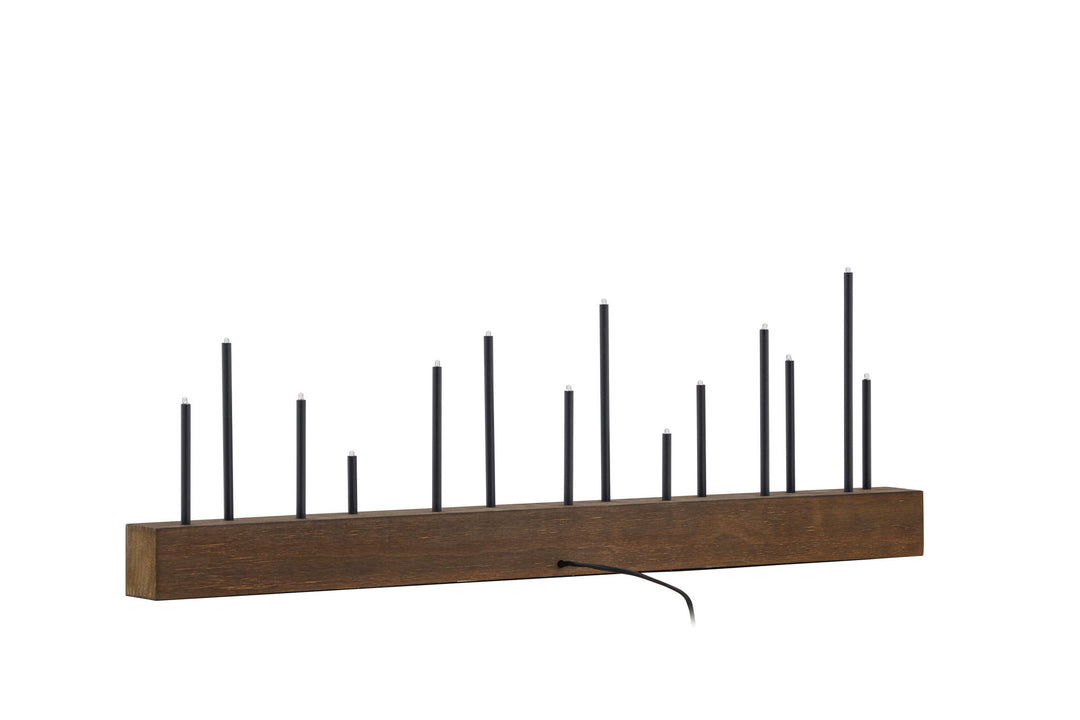 Venture Home Kungsberget 77cm Table Lamp - Walnut  /  Black Metal