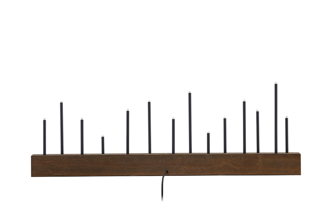 Venture Home Kungsberget 77cm Table Lamp - Walnut  /  Black Metal