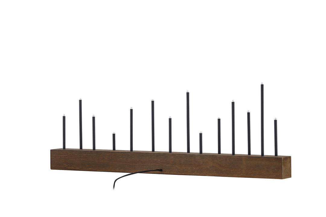 Venture Home Kungsberget 77cm Table Lamp - Walnut  /  Black Metal