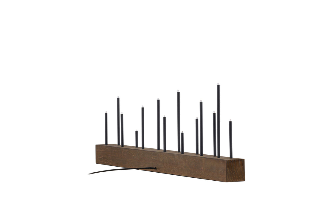 Venture Home Kungsberget 77cm Table Lamp - Walnut  /  Black Metal
