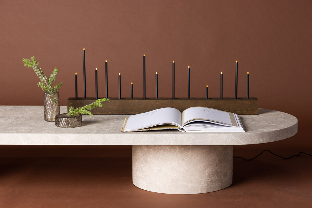 Venture Home Kungsberget 77cm Table Lamp - Walnut  /  Black Metal