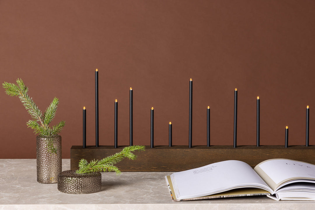 Venture Home Kungsberget 77cm Table Lamp - Walnut  /  Black Metal
