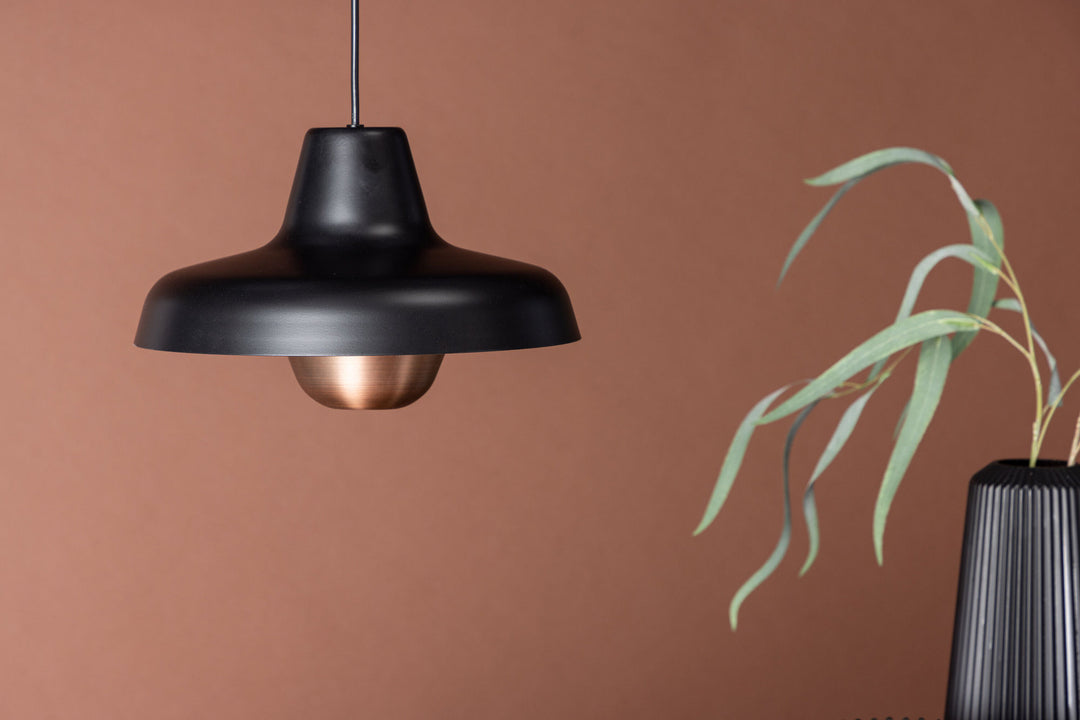 Venture Home Högbyn 30cm Pendant Lamp - Matte Black /  Metal, Copper  finish