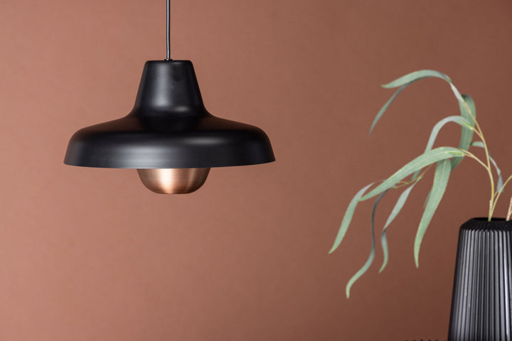 Venture Home Högbyn 30cm Pendant Lamp - Matte Black /  Metal, Copper  finish
