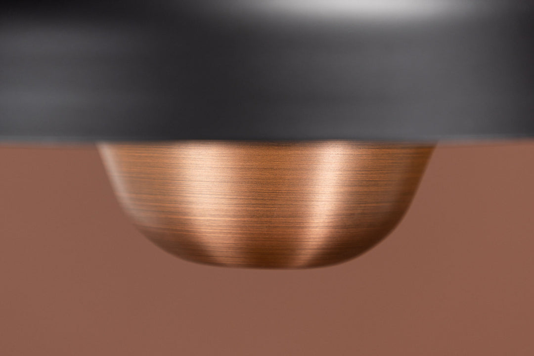 Venture Home Högbyn 30cm Pendant Lamp - Matte Black /  Metal, Copper  finish