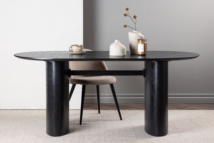 Venture Home Isolde Dining Table 180*75 - Black / Black MDF