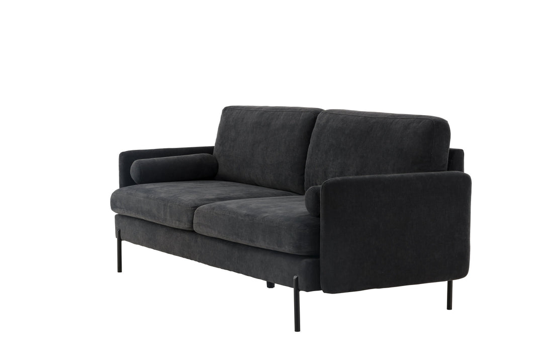 Venture Home Antibes 3-seat sofa - Dark Grey Velour Fabric