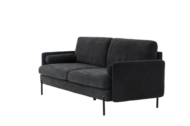Venture Home Antibes 3-seat sofa - Dark Grey Velour Fabric