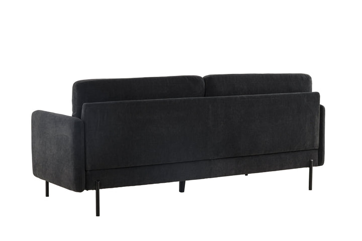 Venture Home Antibes 3-seat sofa - Dark Grey Velour Fabric