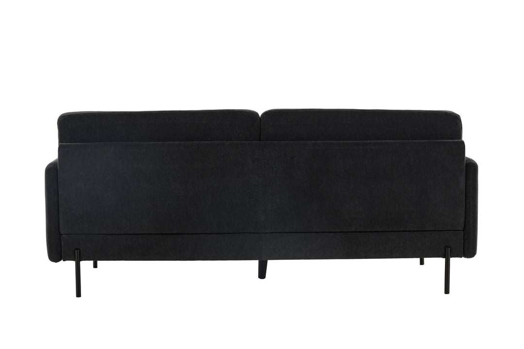 Venture Home Antibes 3-seat sofa - Dark Grey Velour Fabric