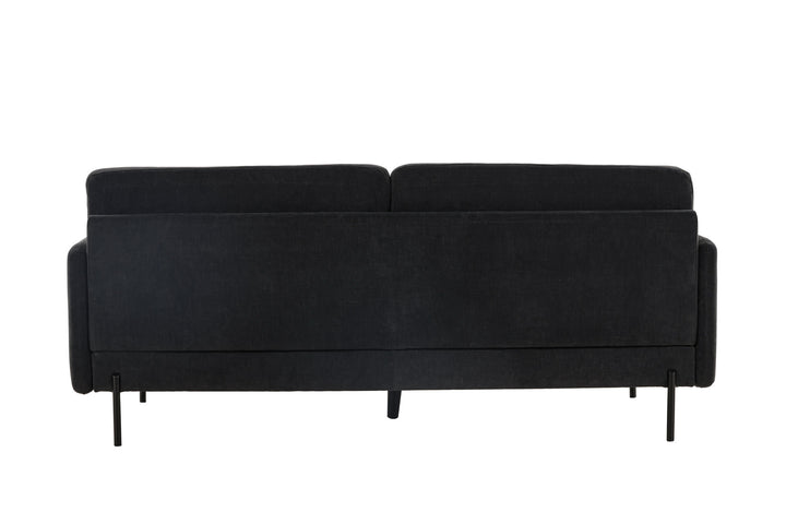 Venture Home Antibes 3-seat sofa - Dark Grey Velour Fabric