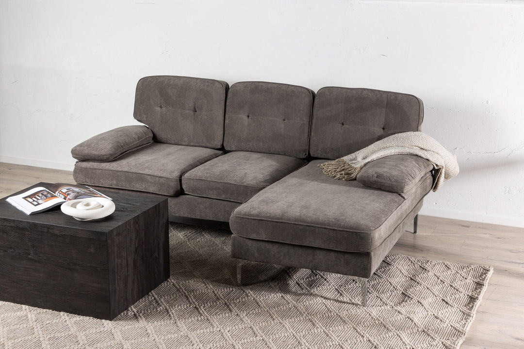 Venture Home Remis  Sofa - Light Grey  Fabric