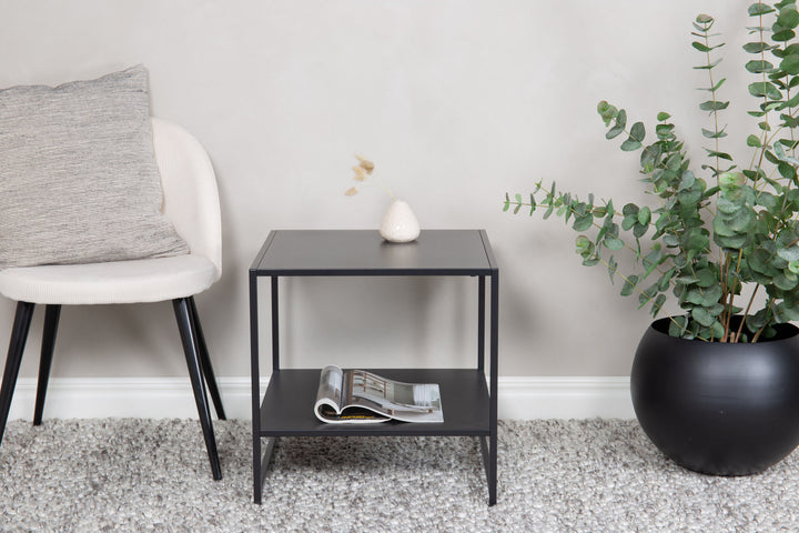 Venture Home Staal - Side table with Shelf - Black