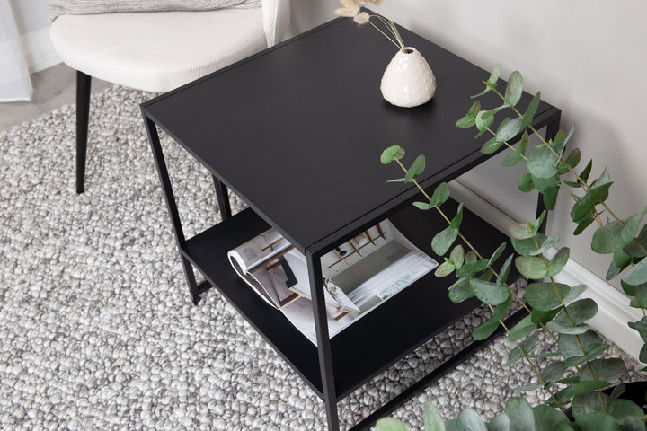Venture Home Staal - Side table with Shelf - Black