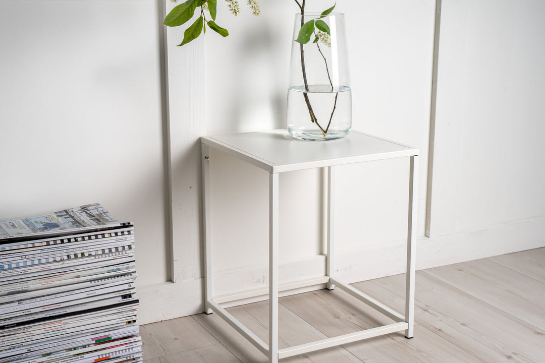 Venture Home Staal - Side Tabe - White