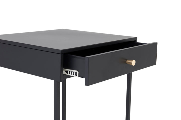 Venture Home Bakal - Bedside Table - Black - Ersätts av 28066-208
