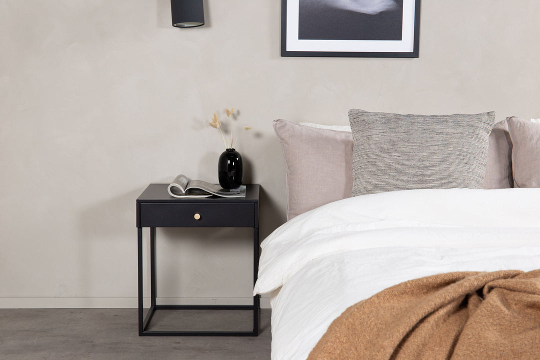 Venture Home Bakal - Bedside Table - Black - Ersätts av 28066-208