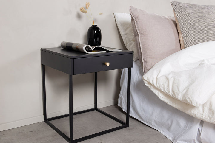 Venture Home Bakal - Bedside Table - Black - Ersätts av 28066-208