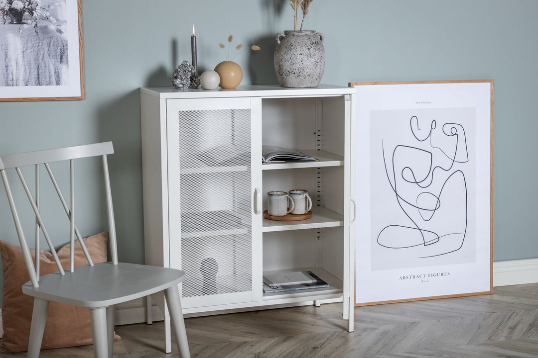Venture Home Misha - Low cabinet mesh doors - White - Ersätts av 25360-201