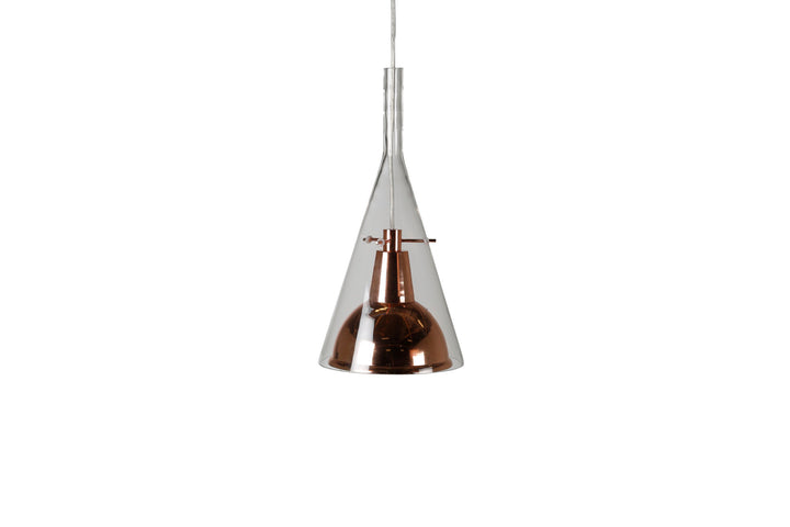 Venture Home Sirius Pendant clear glass with copper metal D250*H400